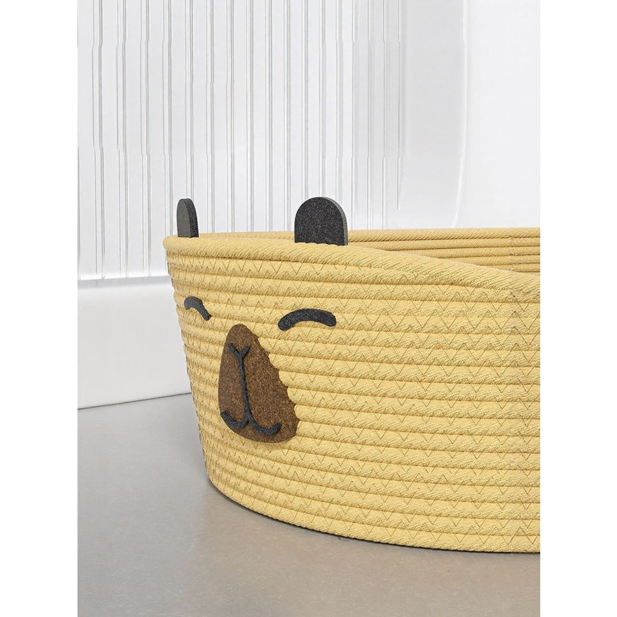 Woven Rope Oval Pet Bed Apparel and Accessories