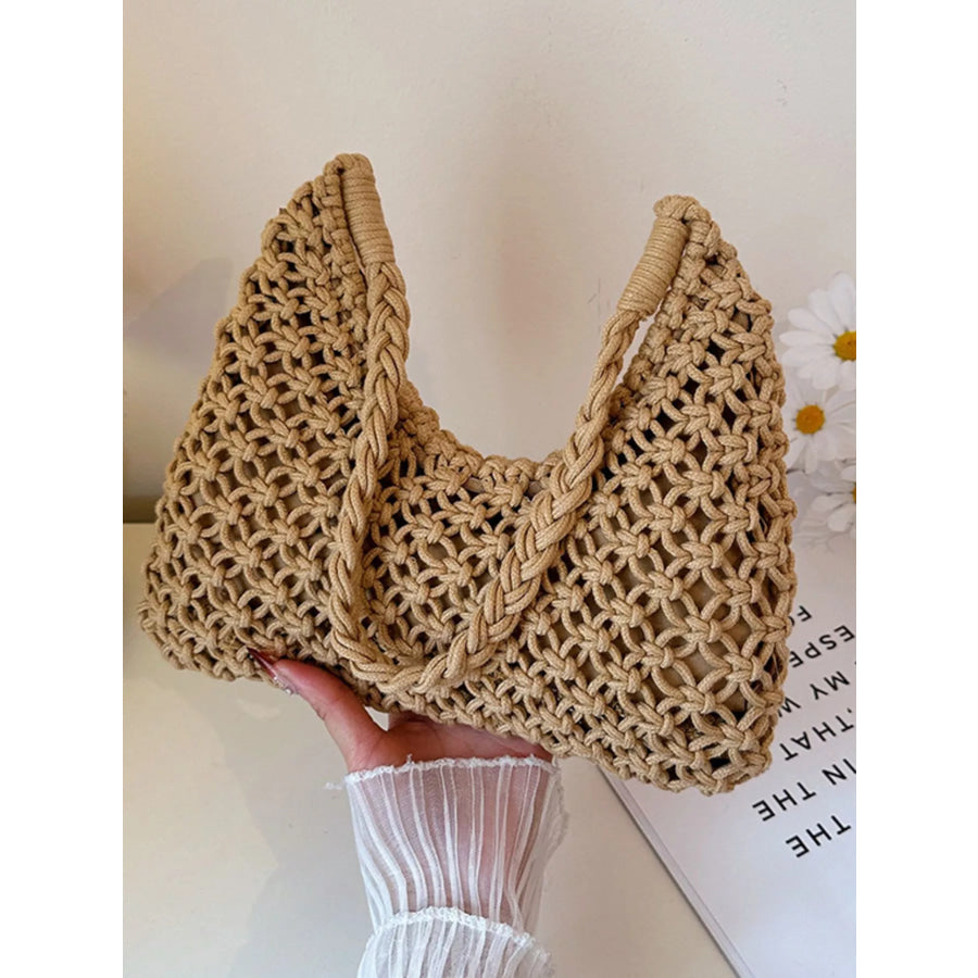 Woven Shoulder Bag Brown / onesize Apparel and Accessories