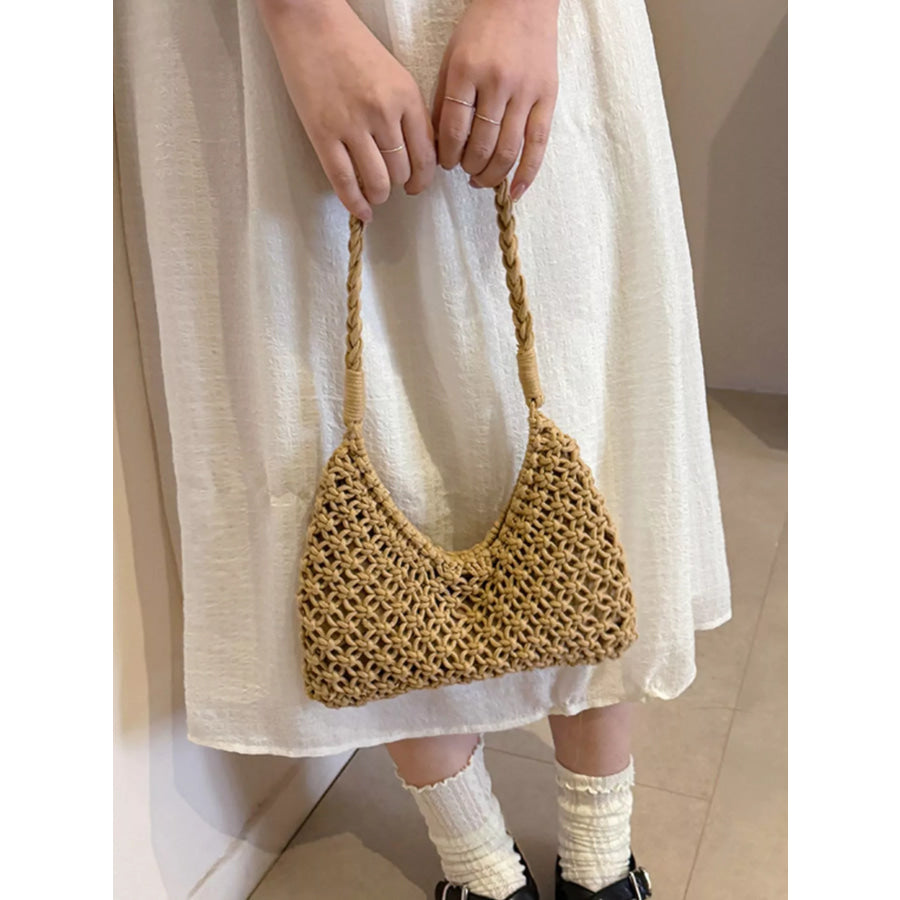 Woven Shoulder Bag Brown / onesize Apparel and Accessories