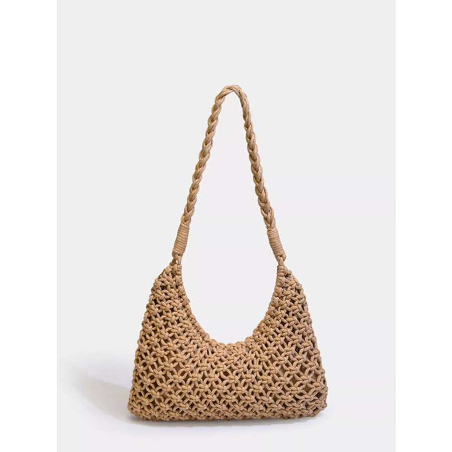 Woven Shoulder Bag Brown / onesize Apparel and Accessories