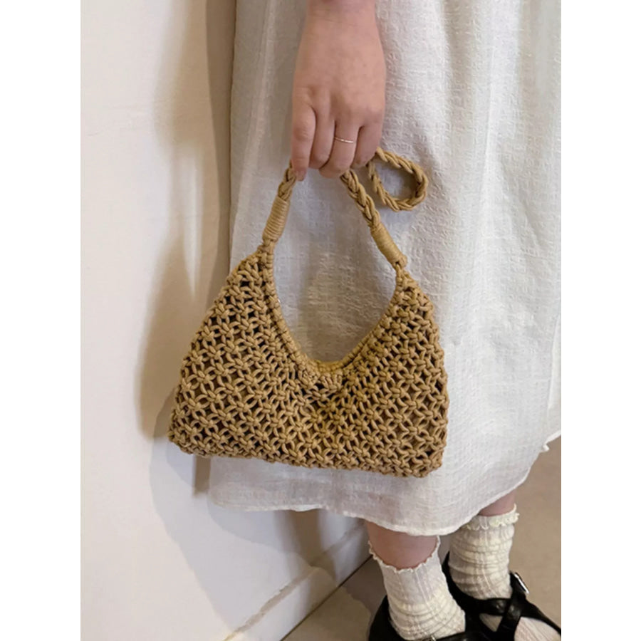 Woven Shoulder Bag Brown / onesize Apparel and Accessories