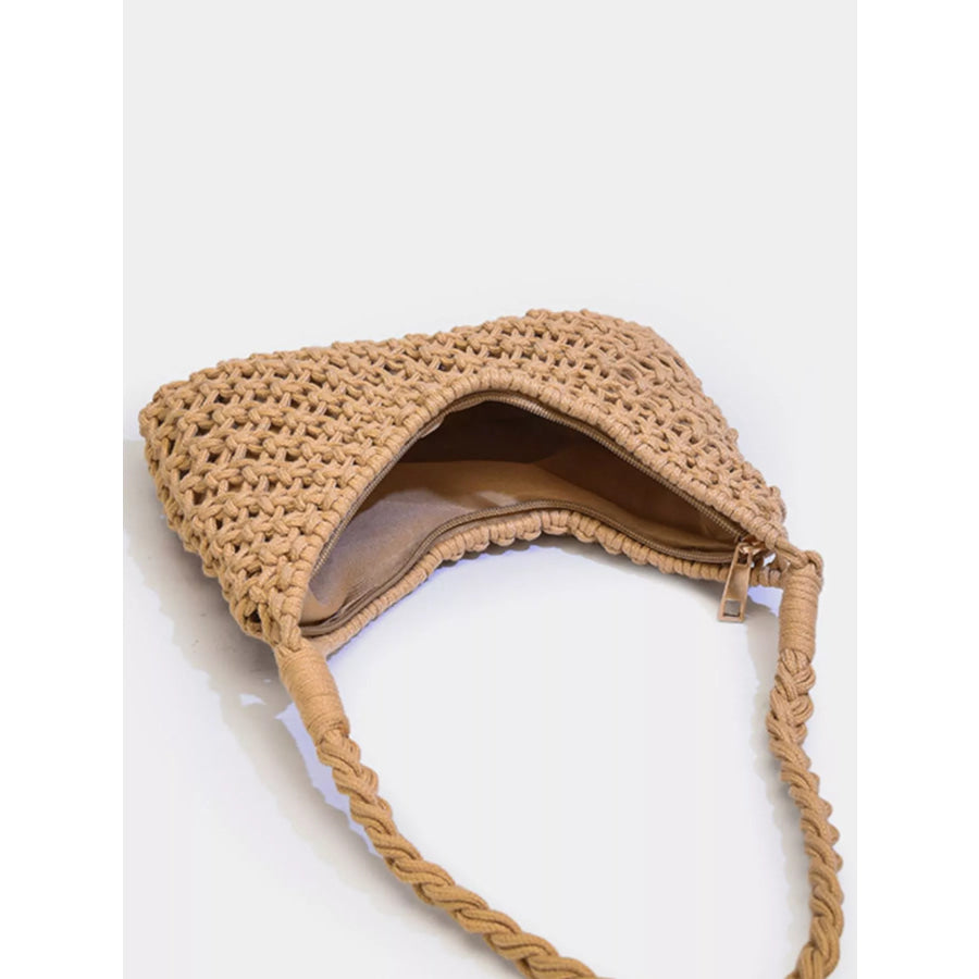 Woven Shoulder Bag Brown / onesize Apparel and Accessories