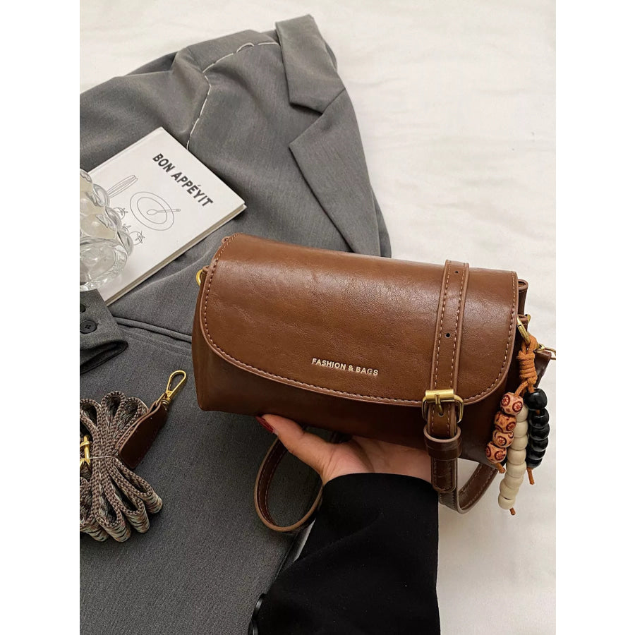 Woven Strap Shoulder Bag Terracotta / ONESIZE Apparel and Accessories