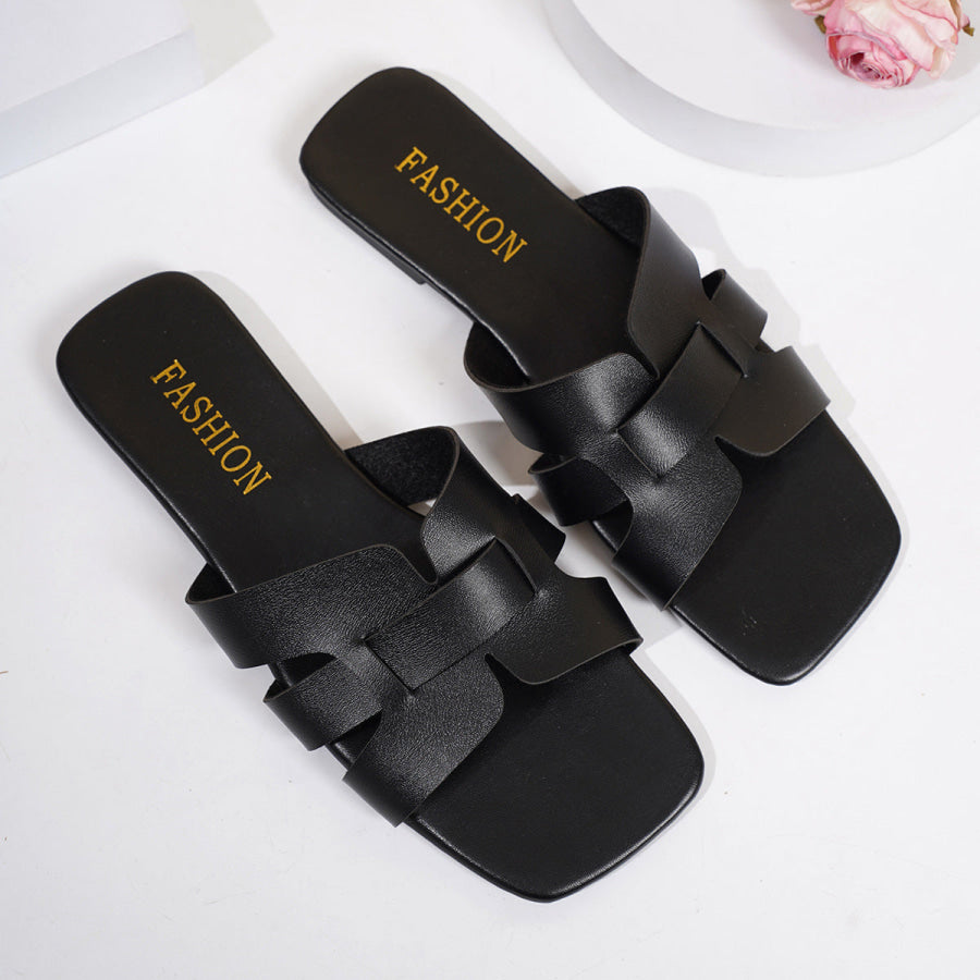Woven Strap Slide Sandals Apparel and Accessories