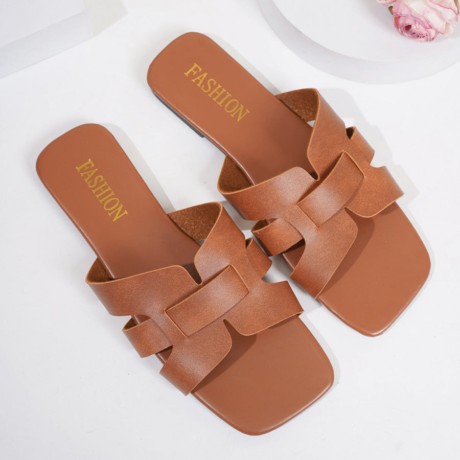 Woven Strap Slide Sandals Apparel and Accessories
