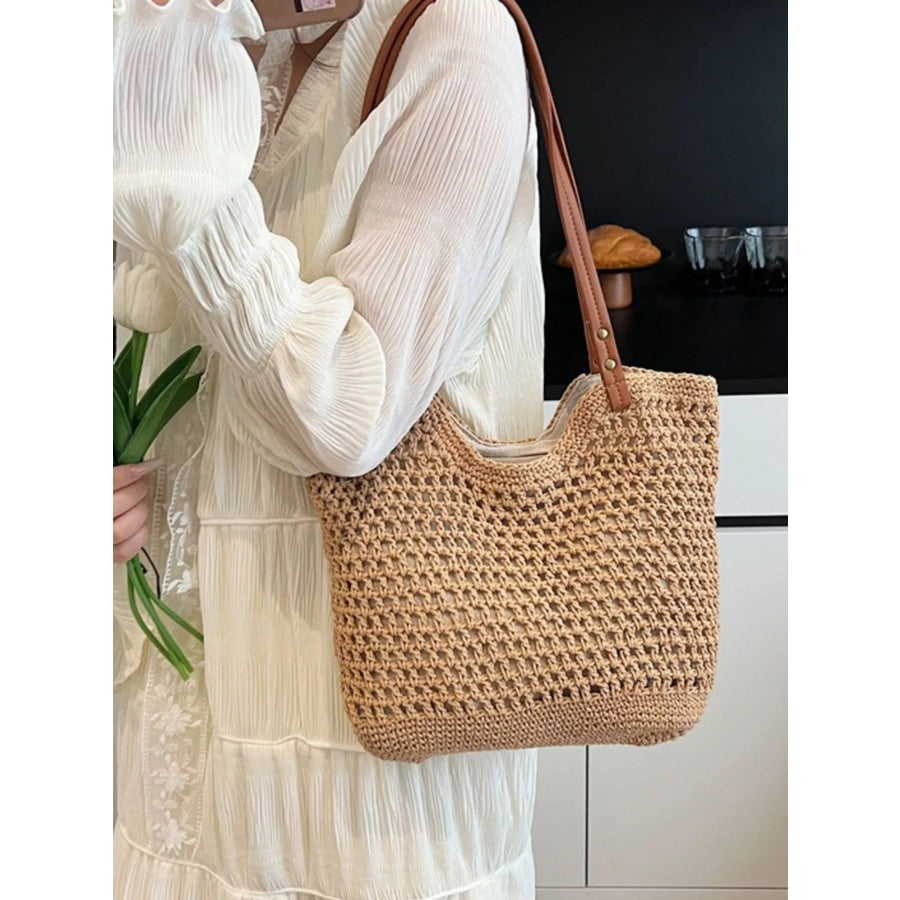 Woven Straw Shoulder Bag Apparel and Accessories