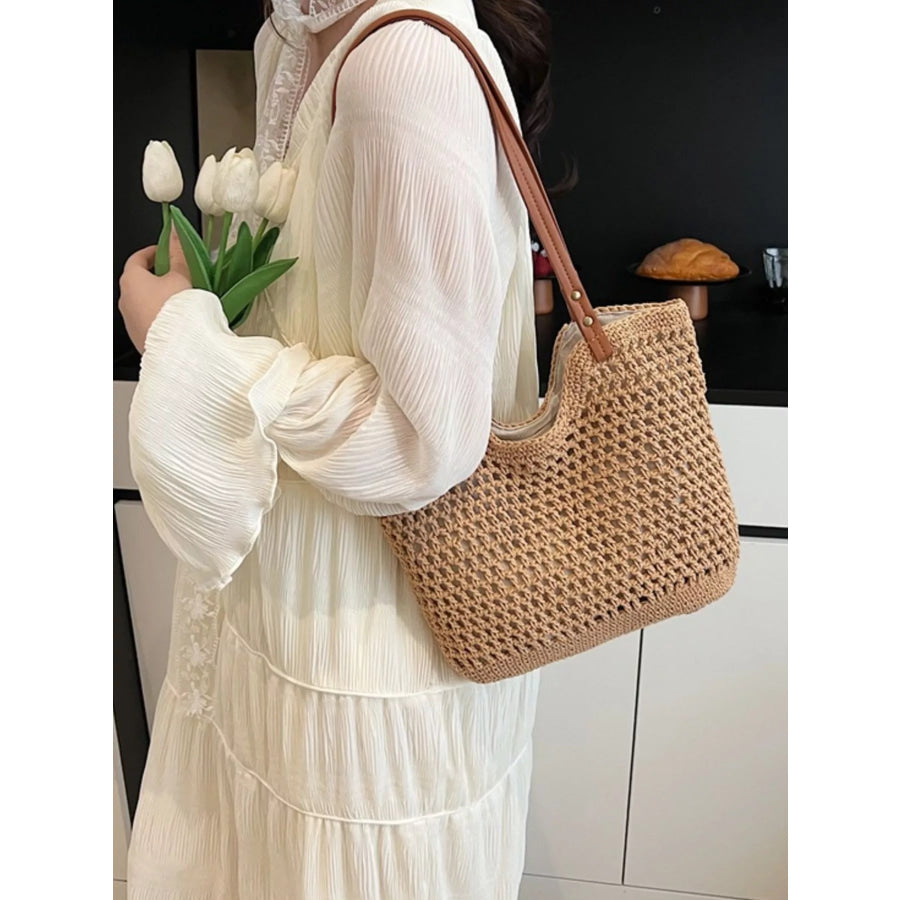 Woven Straw Shoulder Bag Apparel and Accessories