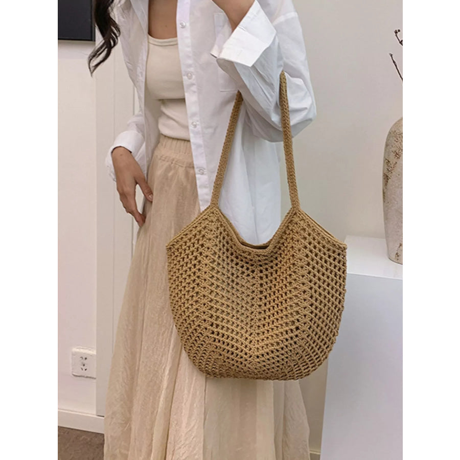 Woven Straw Shoulder Bag Apparel and Accessories