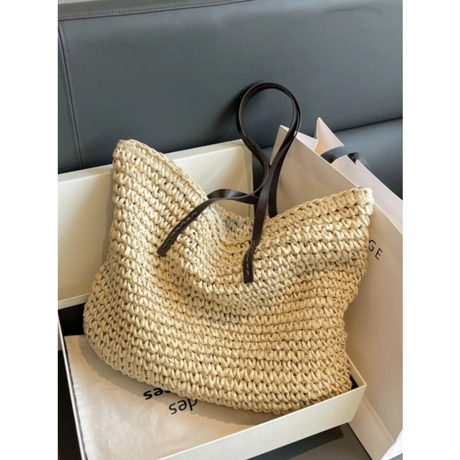 Woven Straw Shoulder Bag Apparel and Accessories
