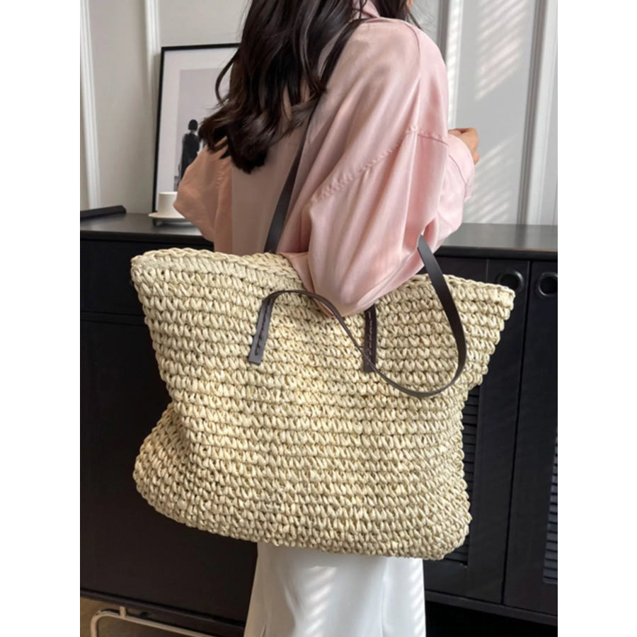Woven Straw Shoulder Bag Apparel and Accessories