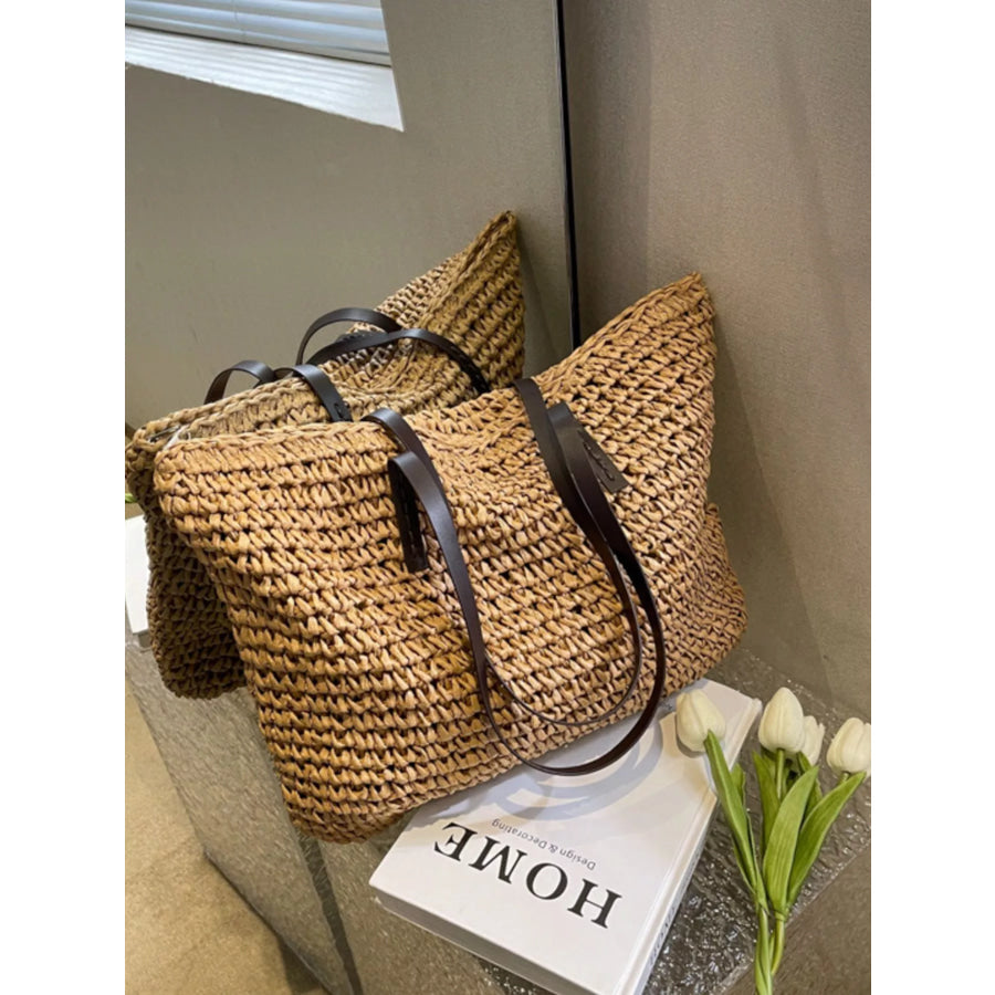 Woven Straw Shoulder Bag Apparel and Accessories
