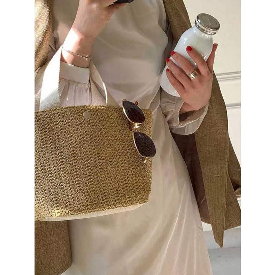 Woven Straw Tote Bag Apparel and Accessories