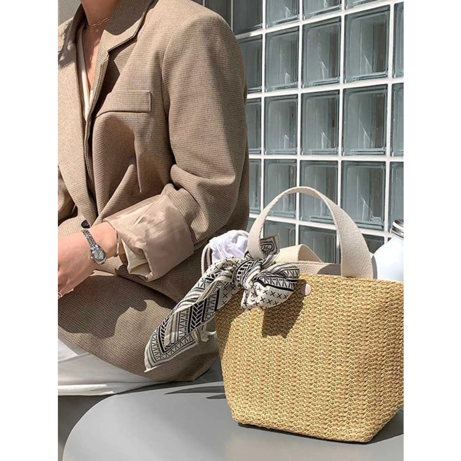 Woven Straw Tote Bag Apparel and Accessories
