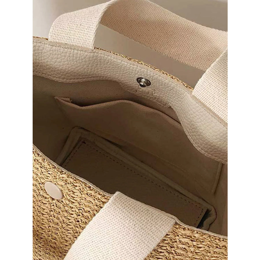 Woven Straw Tote Bag Apparel and Accessories