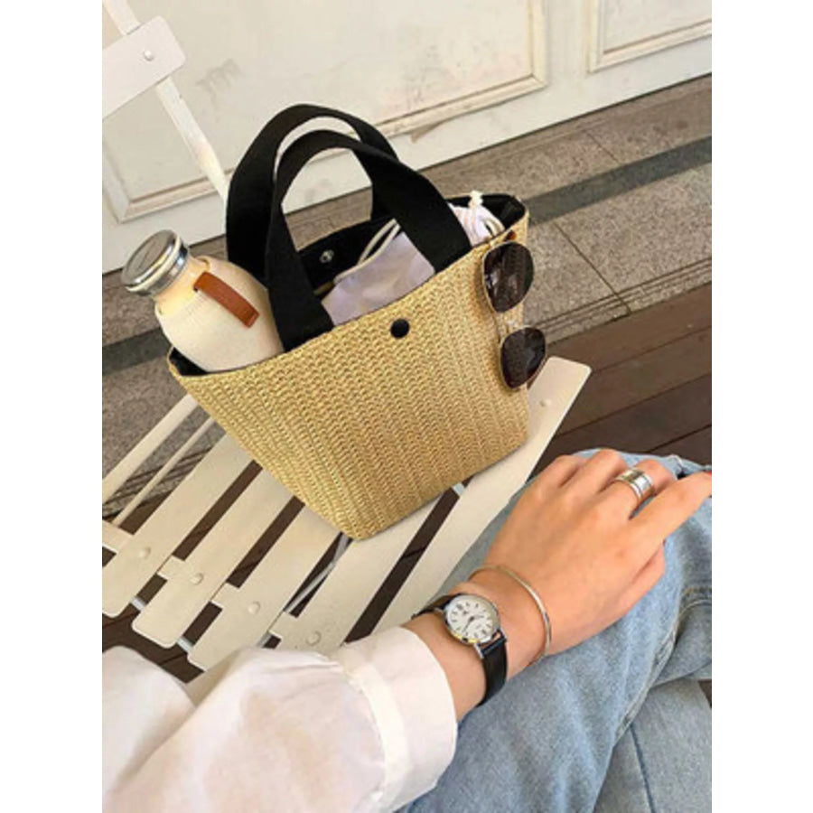 Woven Straw Tote Bag Apparel and Accessories
