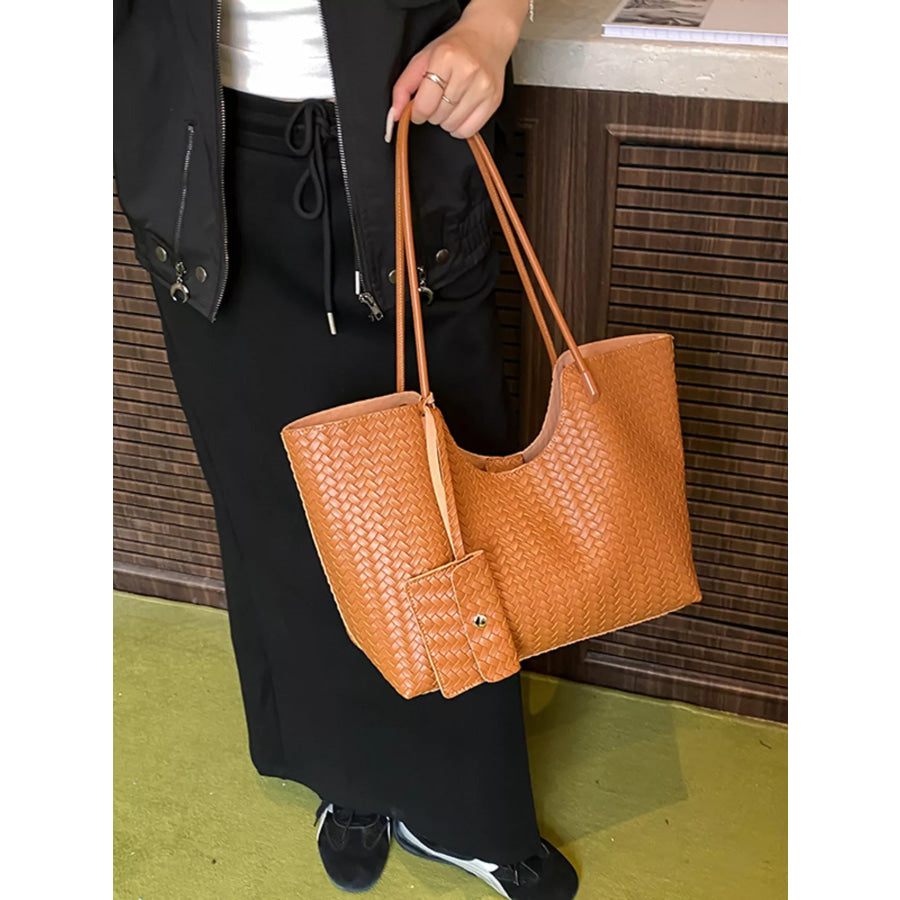 Woven Texture Large Capacity Tote Bag Apparel and Accessories