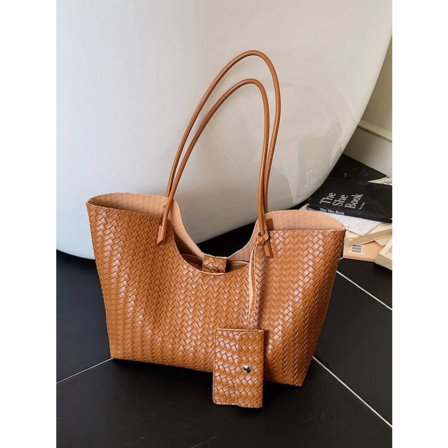 Woven Texture Large Capacity Tote Bag Apparel and Accessories