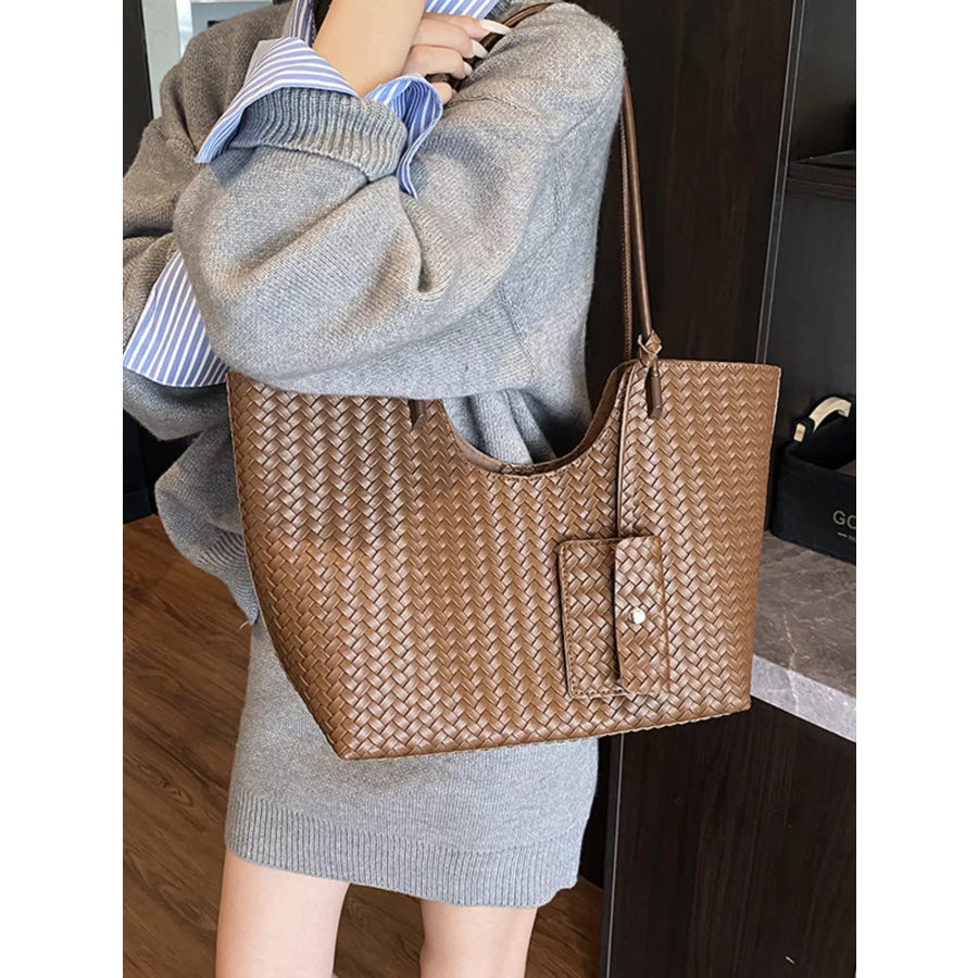 Woven Texture Large Capacity Tote Bag Apparel and Accessories