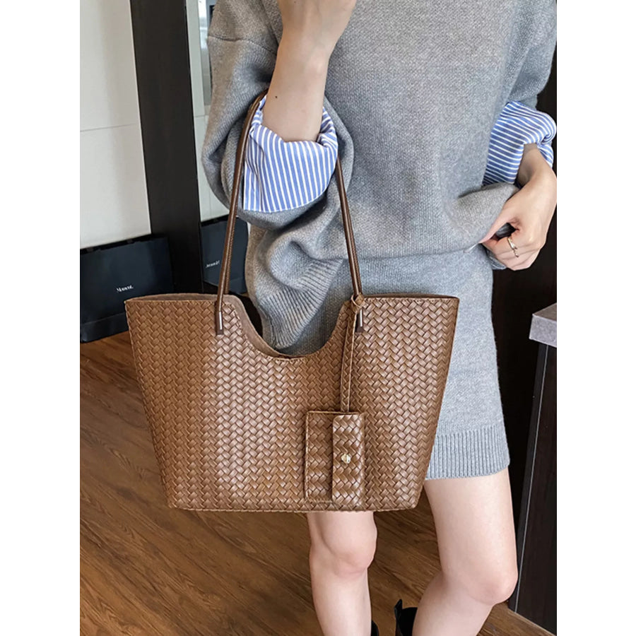 Woven Texture Large Capacity Tote Bag Apparel and Accessories