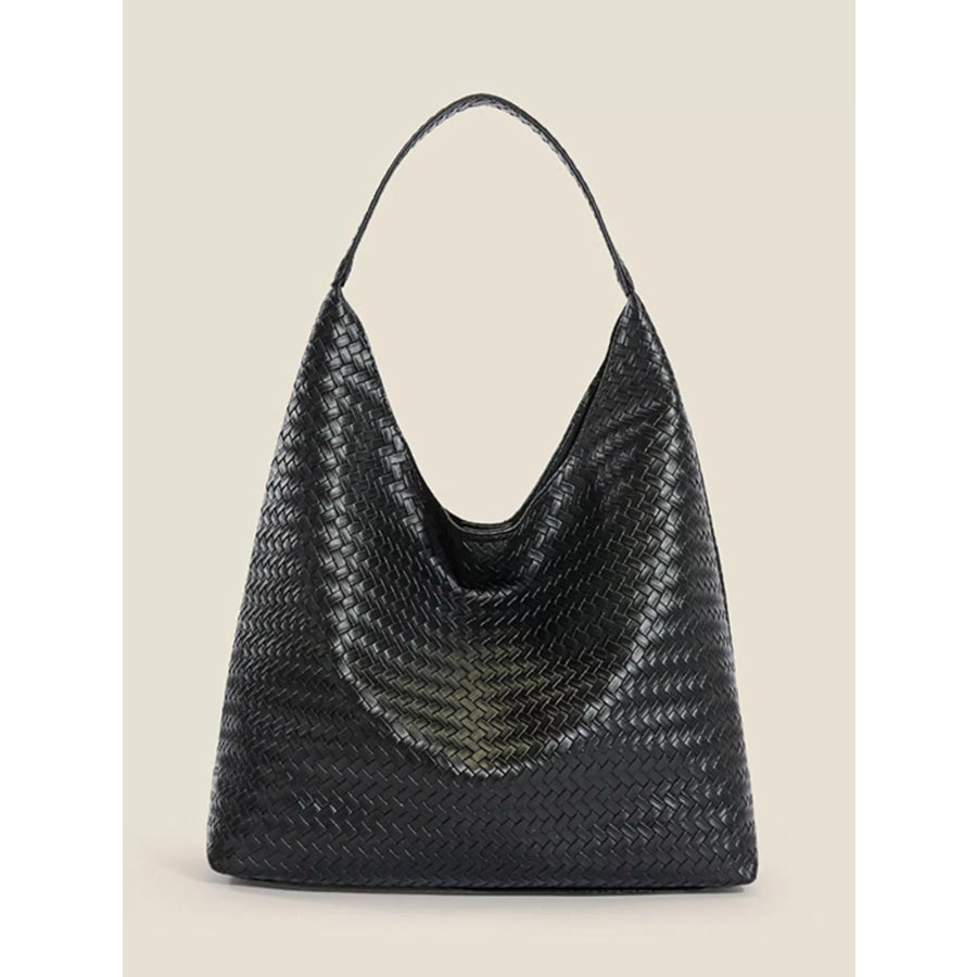 Woven Texture Shoulder Bag and Wristlet Set Apparel Accessories