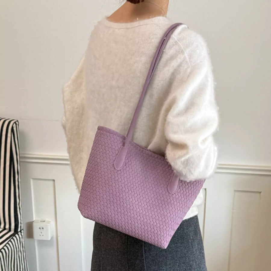 Woven Texture Shoulder Bag Apparel and Accessories
