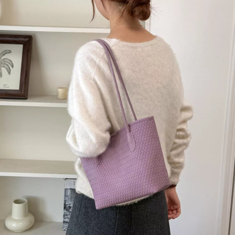 Woven Texture Shoulder Bag Apparel and Accessories