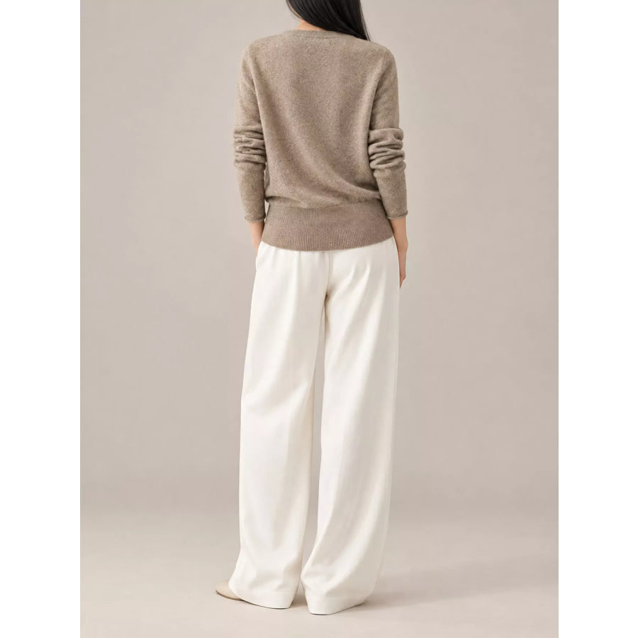 Wrap-Front Long Sleeve Sweater Apparel and Accessories