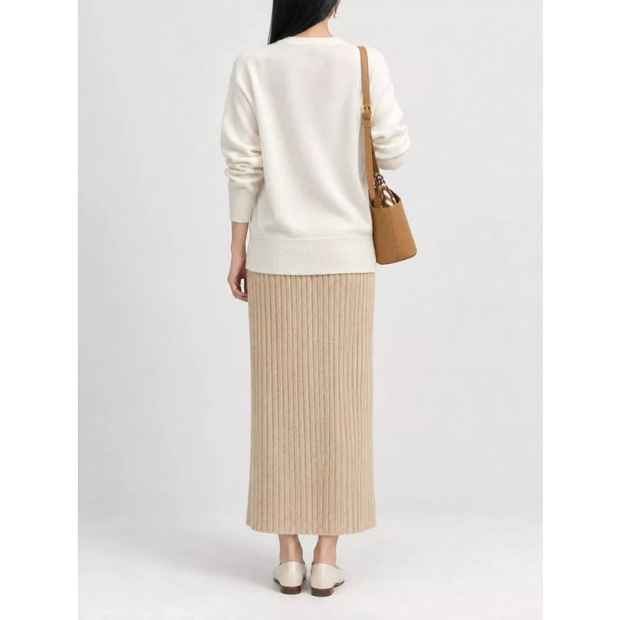 Wrap-Front Long Sleeve Sweater Apparel and Accessories
