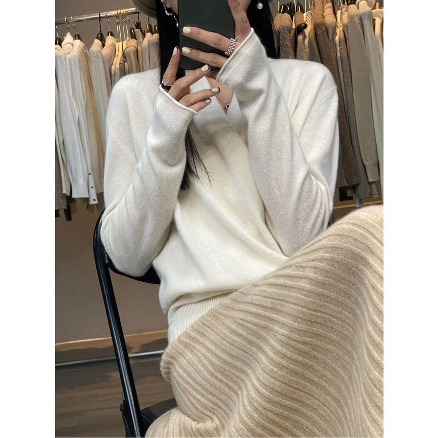 Wrap-Front Long Sleeve Sweater Apparel and Accessories