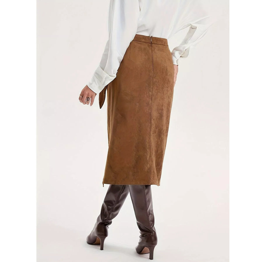 Wrap Midi Skirt Apparel and Accessories