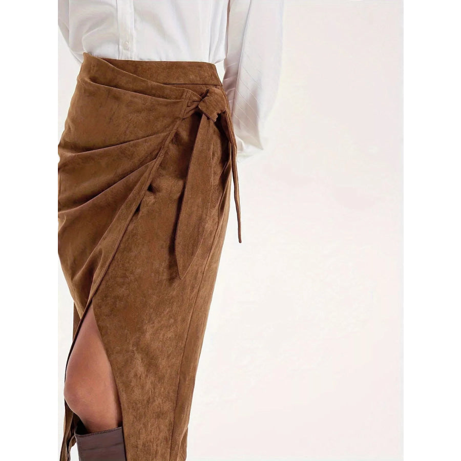 Wrap Midi Skirt Apparel and Accessories