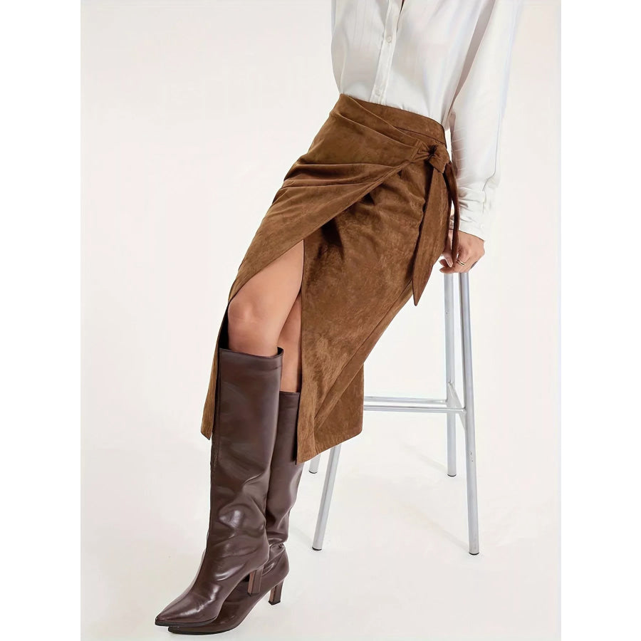 Wrap Midi Skirt Apparel and Accessories