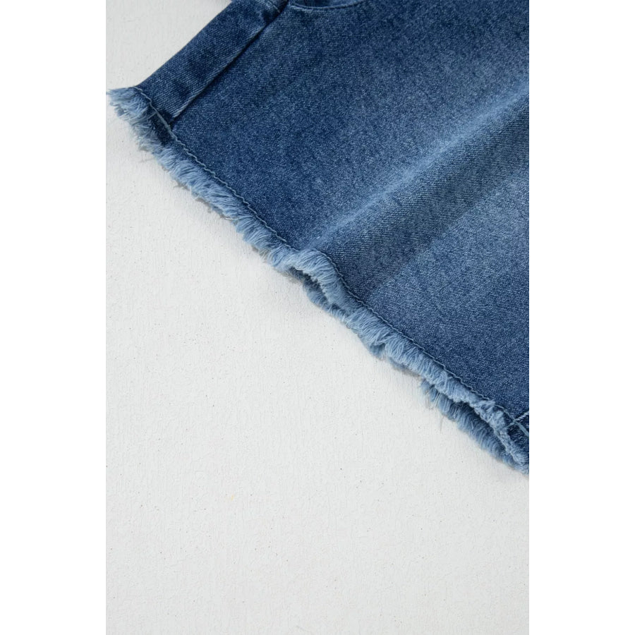 Wrapped Tied Waist Denim Skort Apparel and Accessories