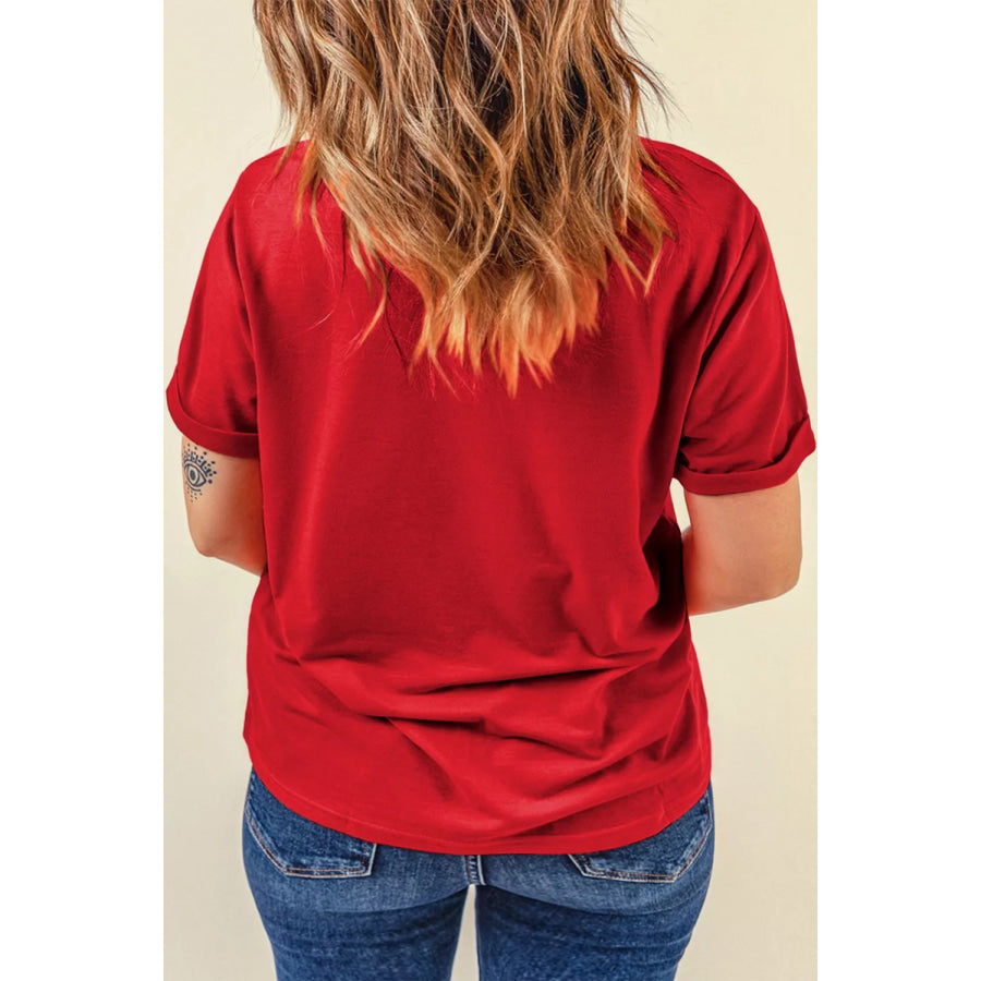 XOXO Checkered Ribbon Bow Print Valentines Day T Shirt Apparel and Accessories