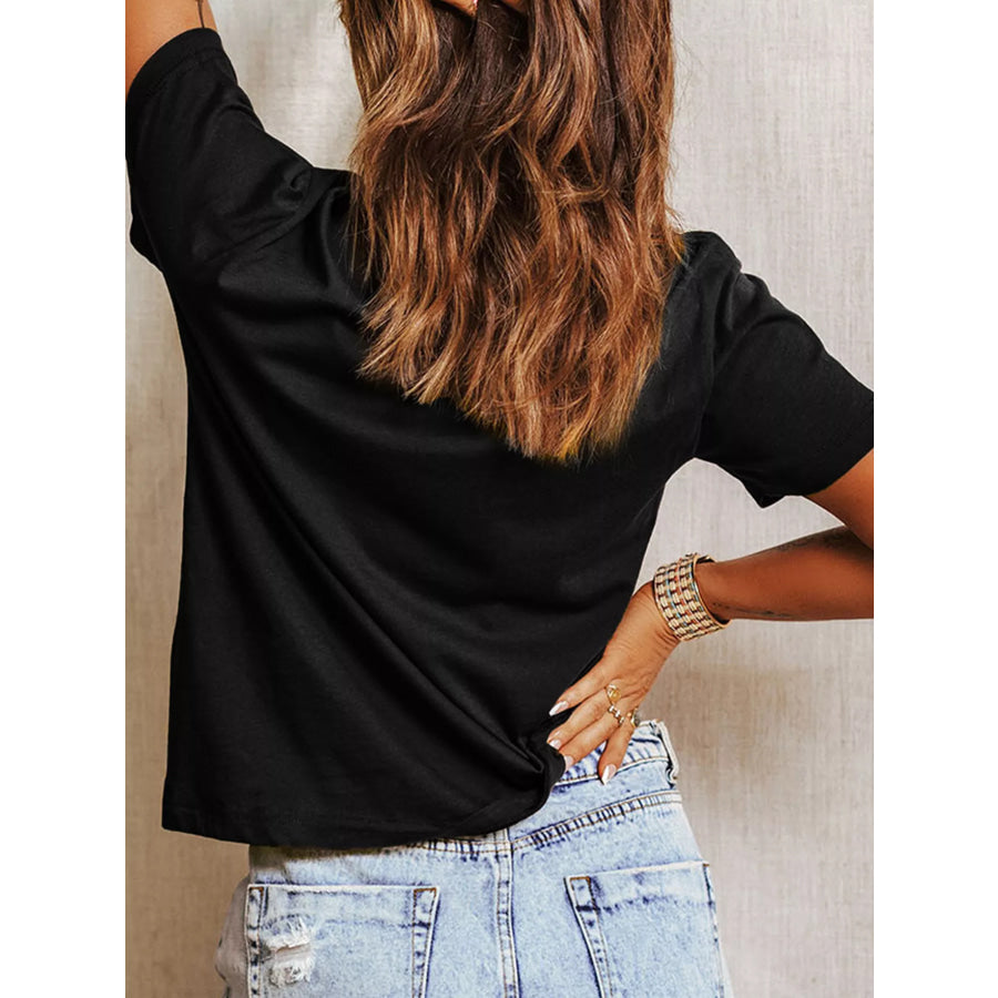 XOXO Valentines Heart Embroidered Casual Tee Apparel and Accessories