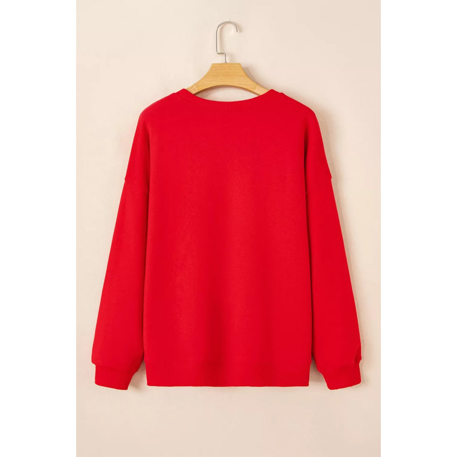 XOXO Valentines Heart Sketch Printed Pullover Sweatshirt Apparel and Accessories