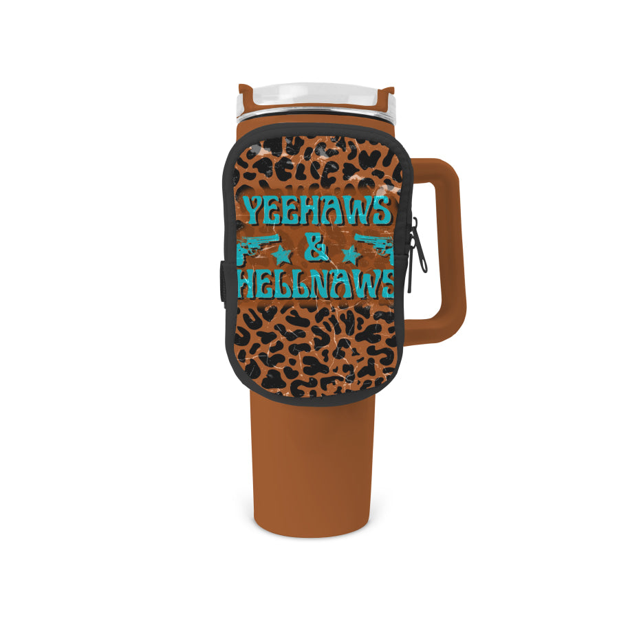 Yeehaws &amp; Hellnaws Zippered Pouch/Bag For 40oz Tumbler Tumbler