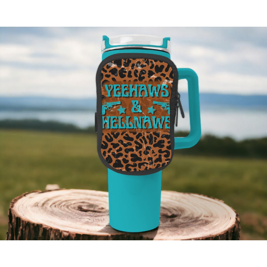 Yeehaws &amp; Hellnaws Zippered Pouch/Bag For 40oz Tumbler Tumbler