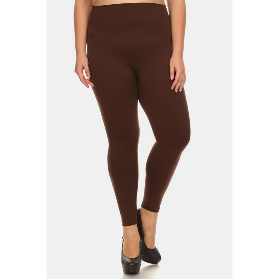 Yelete Full Size Seamless Fleece Lined Leggings Apparel and Accessories