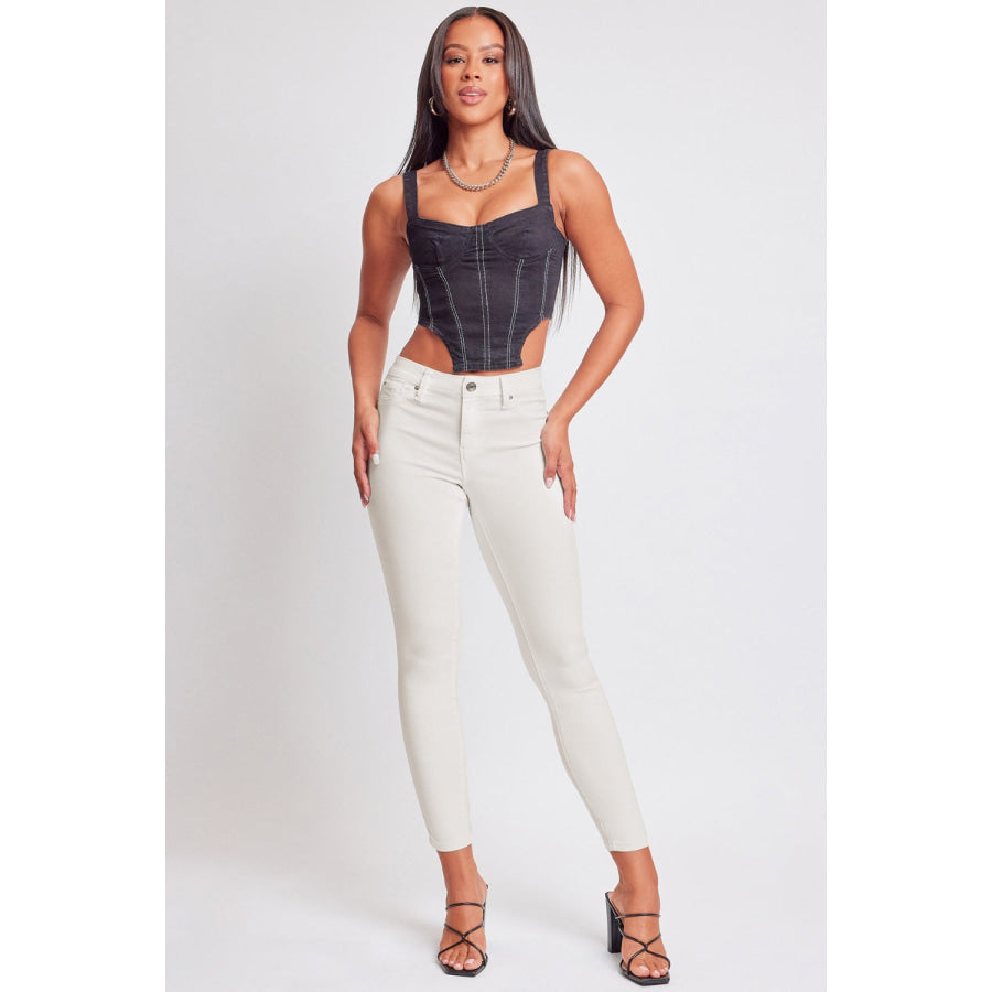 YMI Jeanswear Hyperstretch Mid-Rise Skinny Jeans Vanilla Cream / S Denim