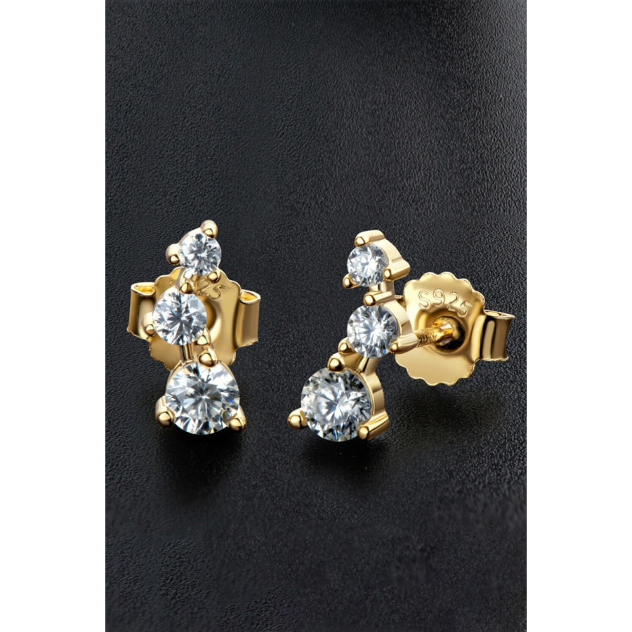 Your Way Moissanite Stud Earrings Gold / One Size