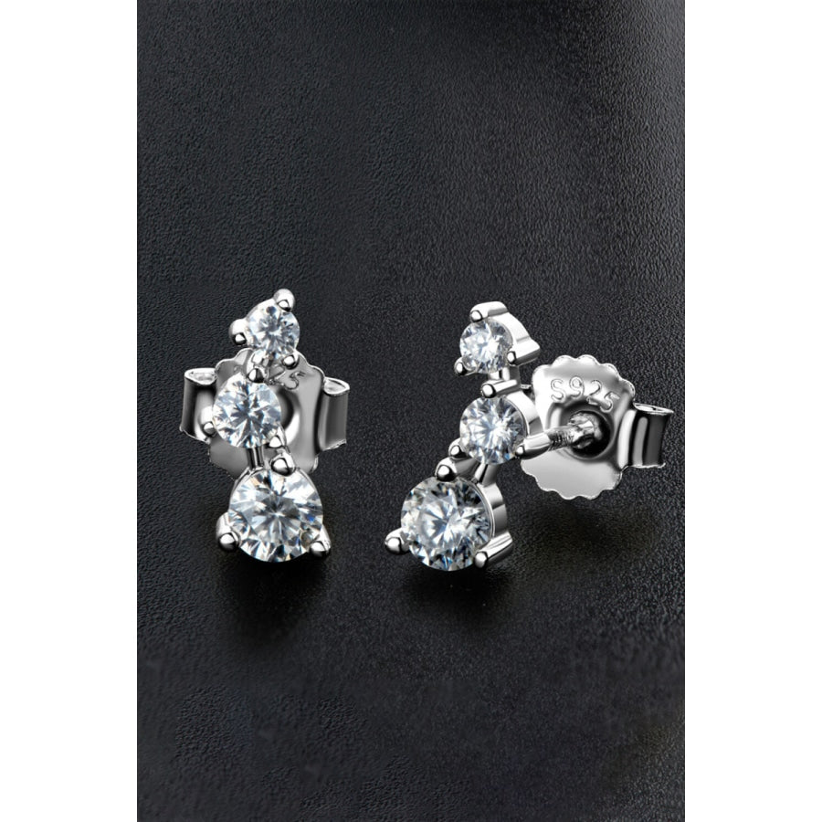 Your Way Moissanite Stud Earrings Silver / One Size