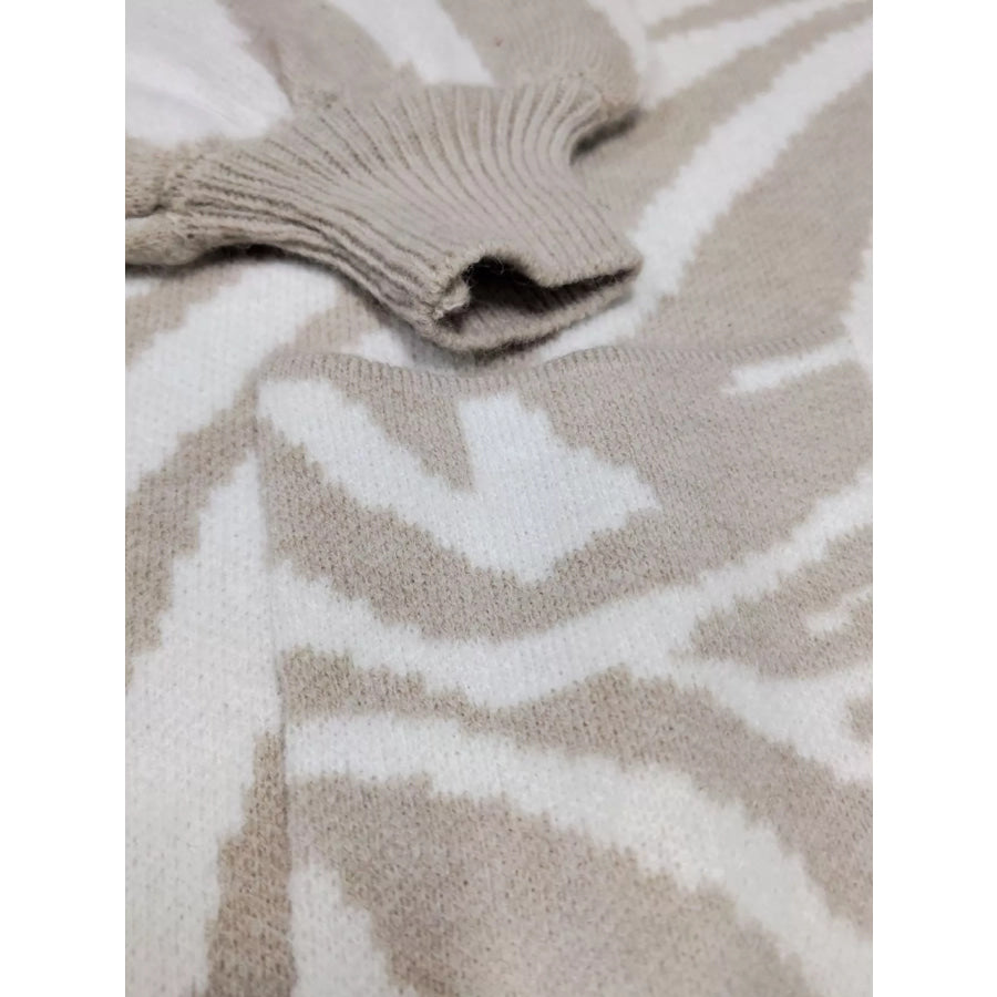 Zebra Print Button Up Cardigan Apparel and Accessories