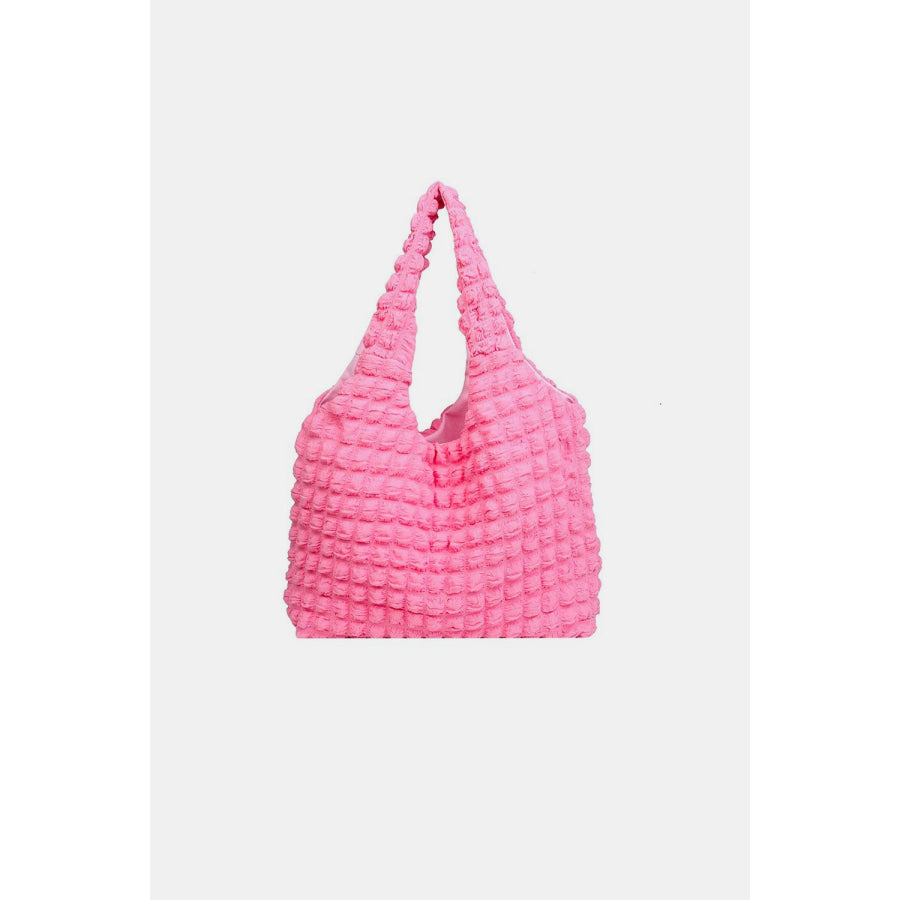 Zenana Cloud Puffy Shoulder Tote Bag Fuchsia / One Size Apparel and Accessories