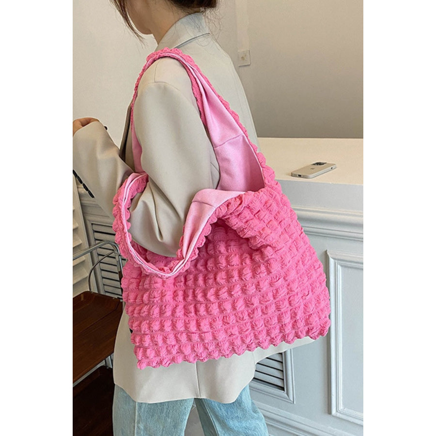 Zenana Cloud Puffy Shoulder Tote Bag Fuchsia / One Size Apparel and Accessories