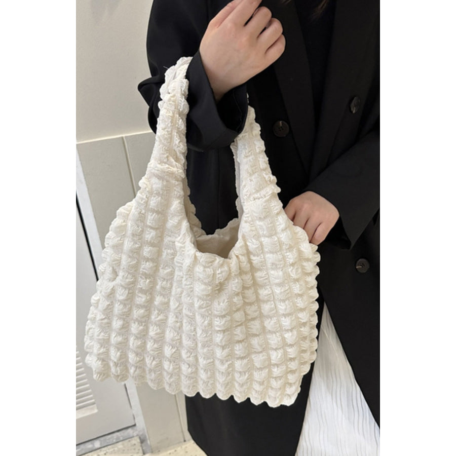 Zenana Cloud Puffy Shoulder Tote Bag Ivory / One Size Apparel and Accessories