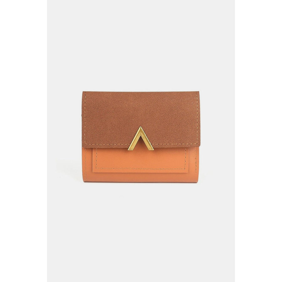 Zenana Compact Trifold Wallet Camel / One Size Apparel and Accessories