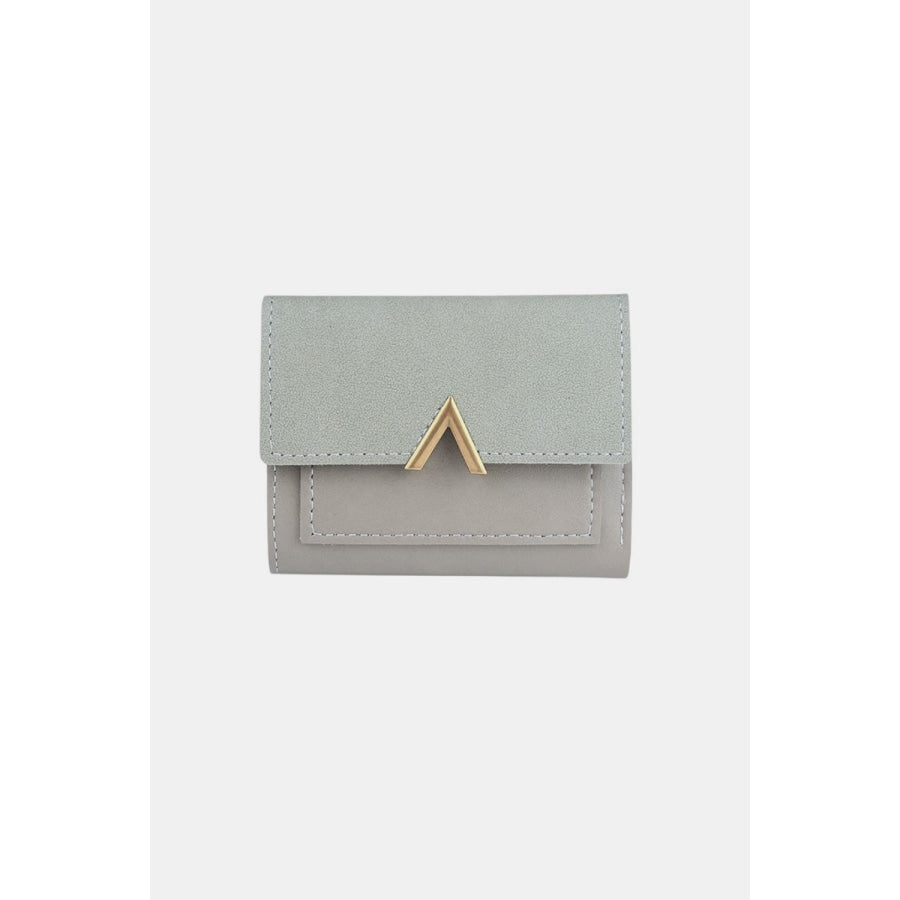 Zenana Compact Trifold Wallet Grey / One Size Apparel and Accessories