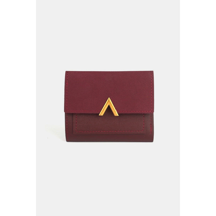 Zenana Compact Trifold Wallet Wine / One Size Apparel and Accessories