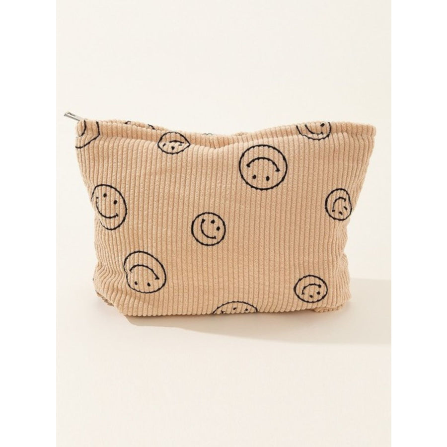 Zenana Corduroy Smile Clutch Bag Apparel and Accessories